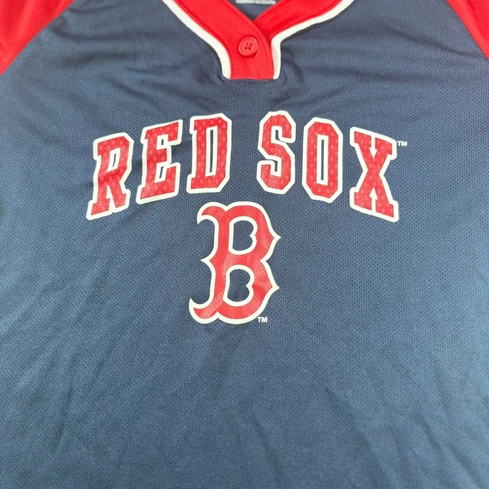 Boston Red Sox Girls Jersey Shirt Youth XS 4/5 MLB Team Athletics NWT